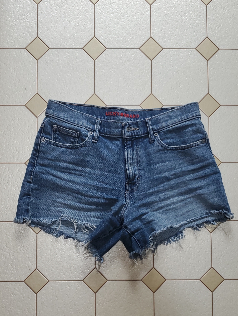 Lucky Brand Distressed Indigo Denim Cutoff Shorts